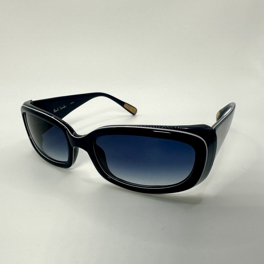 PAUL SMITH SUNGLASSES GRADIENT BLUE LENSES ONYX WHT TRIM FRAMES NWOT